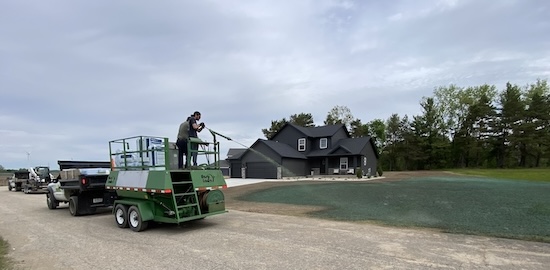 Lawn seeding hydroseeding services in Michigan