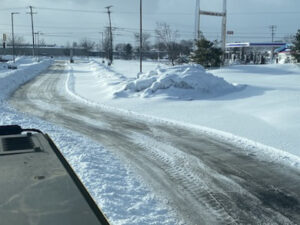 Professional snow plowing services in Michigan.